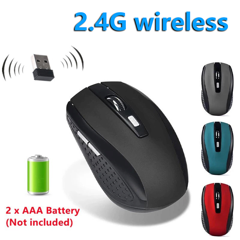 Laptop Mouse - Ratón inalámbrico de 2,4G, ergonómico, portátil,