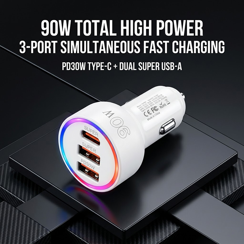 Usb C Hub - Adaptador de cargador de coche de
