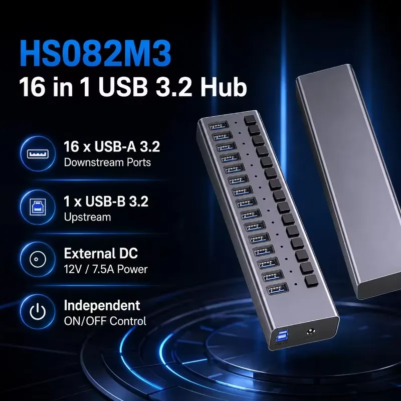 AP01, Hub USB 3.2 Gen2 de 16 P - Usb Hub reseña y precio