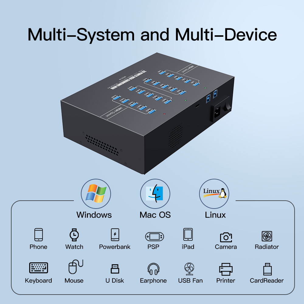 Hub de Carga USB 3.0 de 20 Pue - Usb Hub reseña y precio