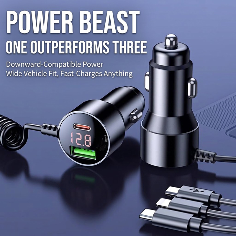 Cargador de coche 3 en 1 con c - Laptop Charger reseña y precio